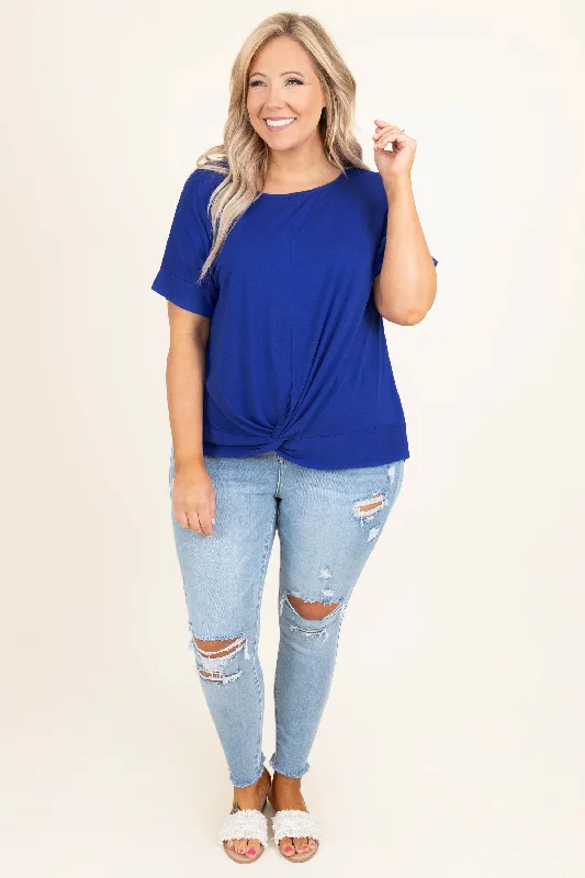 Gossip Only Top, Bright Blue