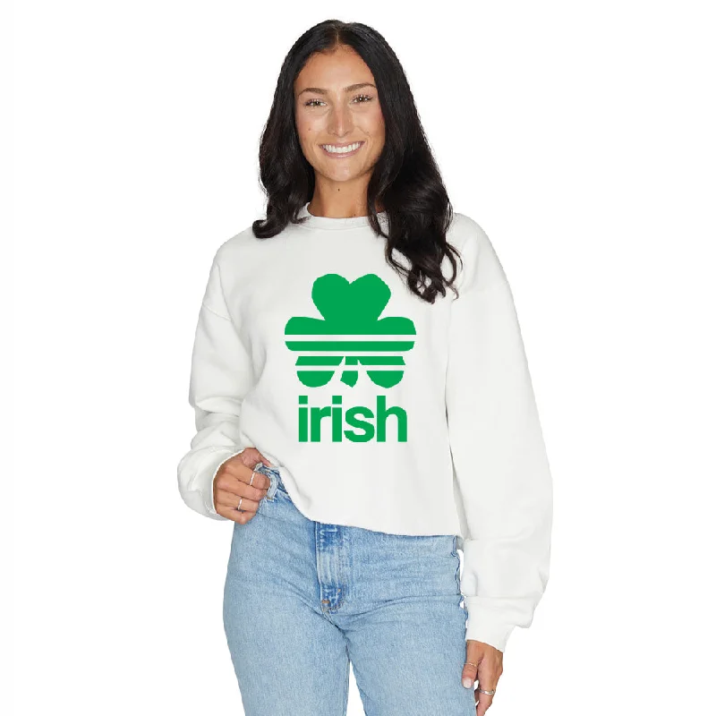 Irish Shamrock White Crewneck