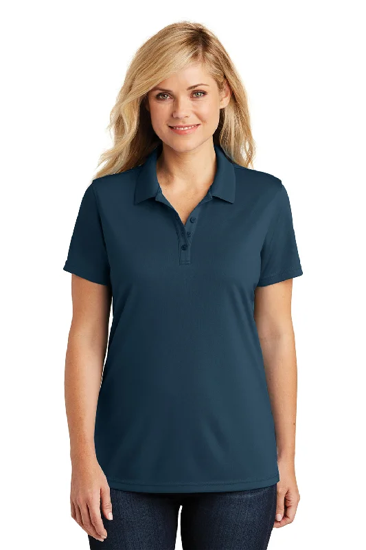 Port Authority Womens Dry Zone Moisture Wicking Short Sleeve Polo Shirt - River Navy Blue