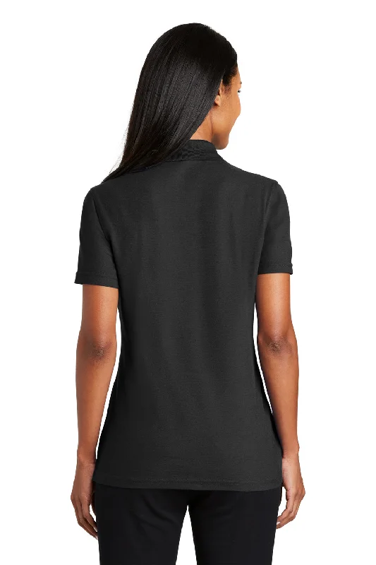 Port Authority Womens Moisture Wicking Short Sleeve Polo Shirt - Black