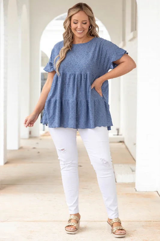 Shady Mood Top, Denim