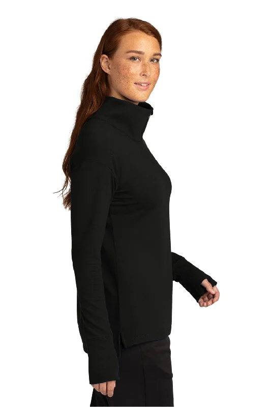 Sport-Tek Womens Flex Fleece Moisture Wicking 1/4 Zip Sweatshirt - Black