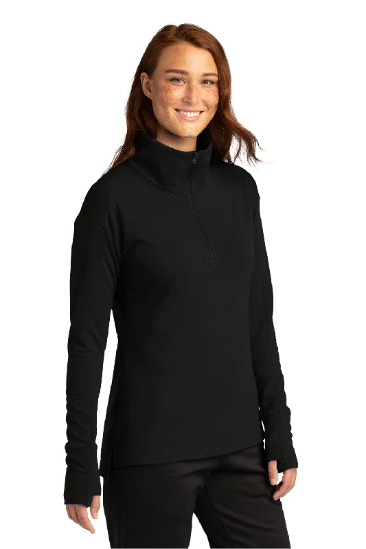 Sport-Tek Womens Flex Fleece Moisture Wicking 1/4 Zip Sweatshirt - Black