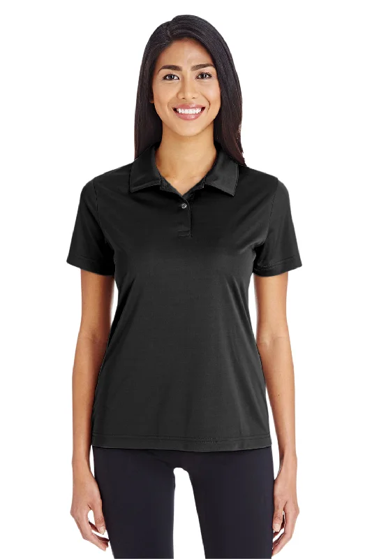 Team 365 Womens Zone Performance Moisture Wicking Short Sleeve Polo Shirt - Black