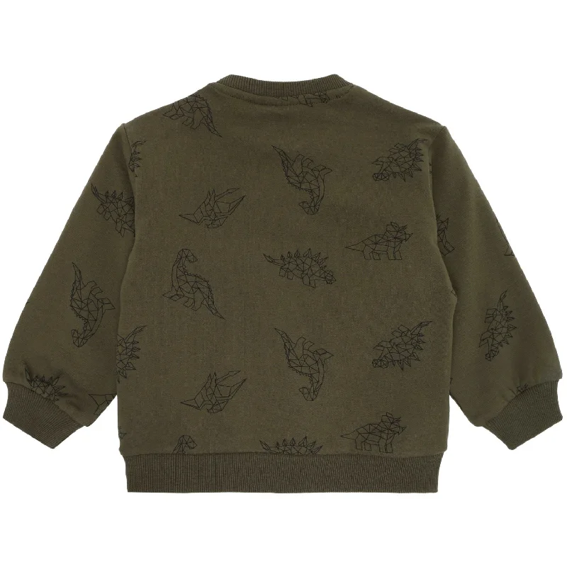 THE NEW Siblings Ivy Green Dino AOP Laurent Sweatshirt