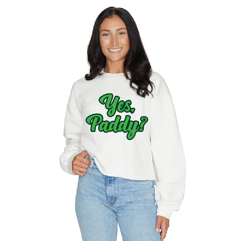 Yes, Paddy? White Crewneck Sweatshirt