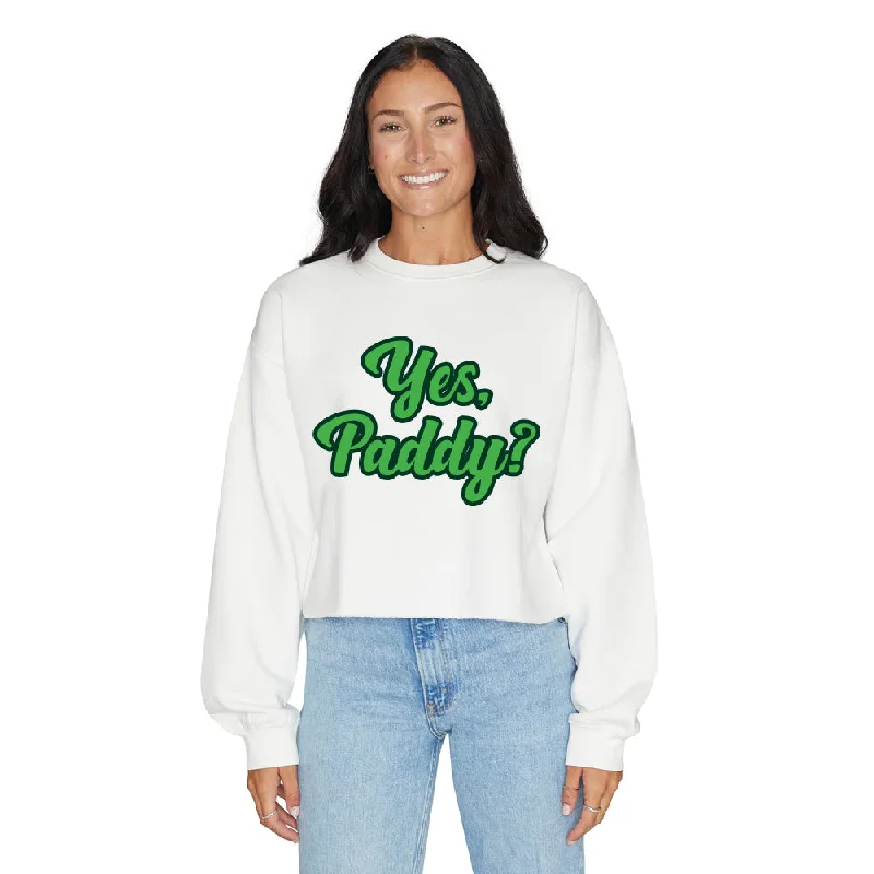 Yes, Paddy? White Crewneck Sweatshirt