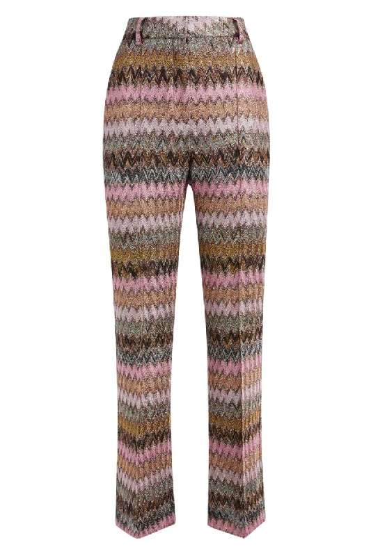 Zigzag Lamé Trousers