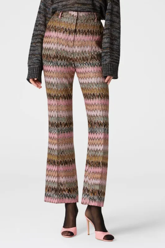 Zigzag Lamé Trousers