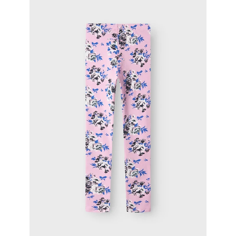 Name It Pastel Lavender Big Flowers Vivian AOP Leggings