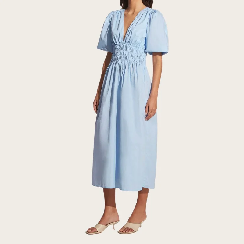 Agnata Midi Dress (Cornflower Blue)