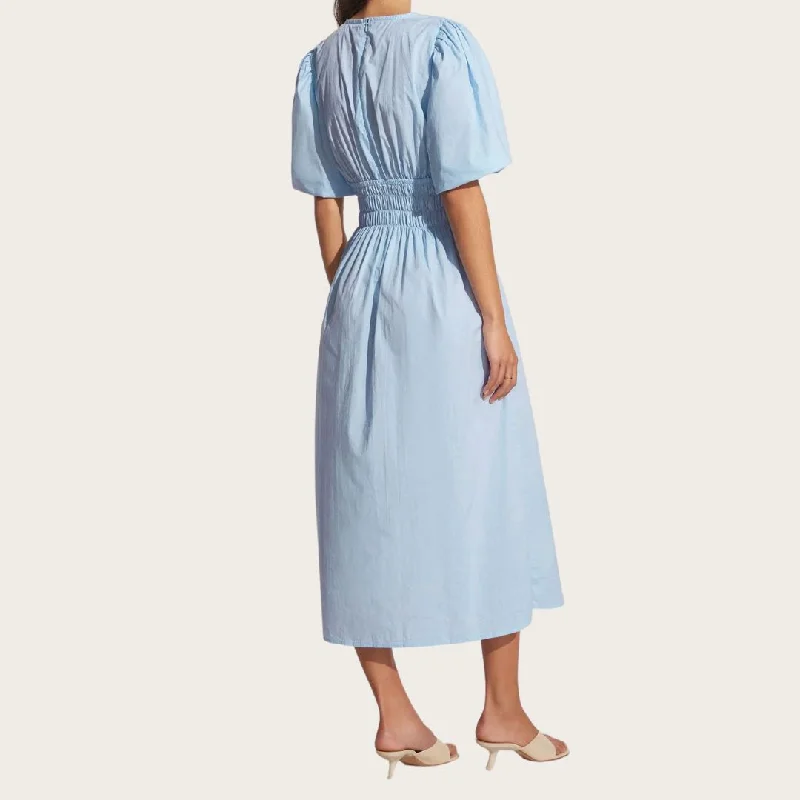 Agnata Midi Dress (Cornflower Blue)