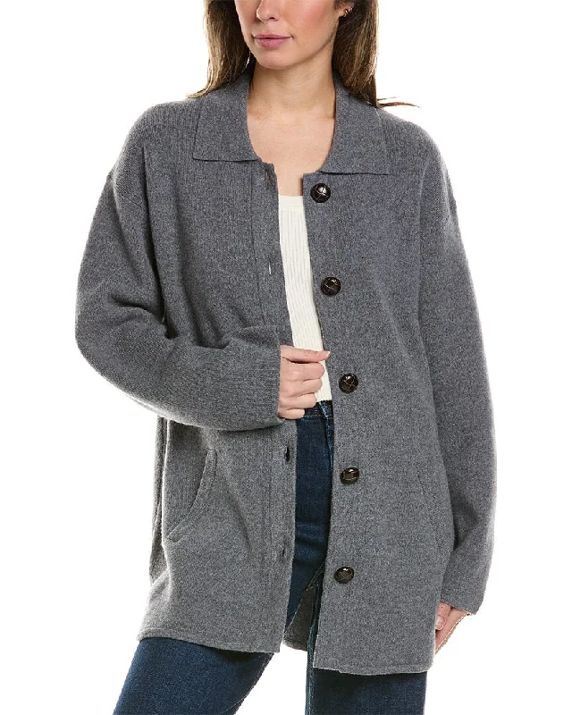 Alashan Cashmere Willow Button Wool Shacket