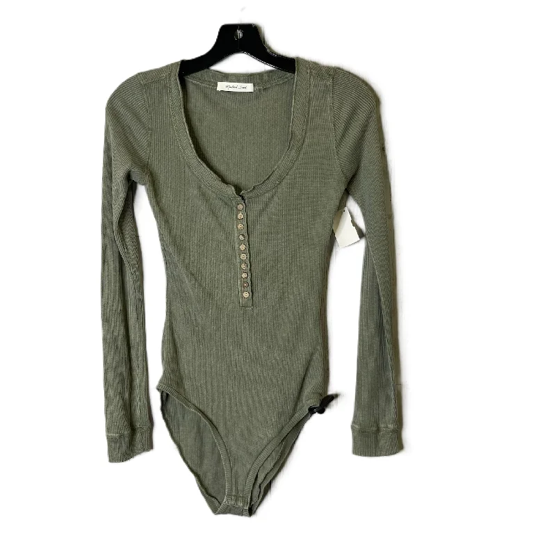 Bodysuit By Mustard Seed In Green, Size: S