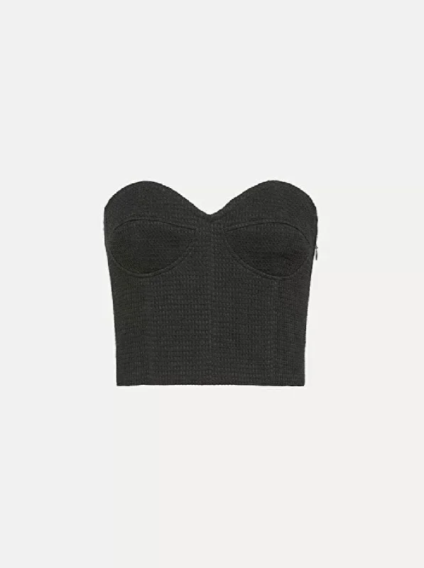 Chic Waffle Cotton Bustier