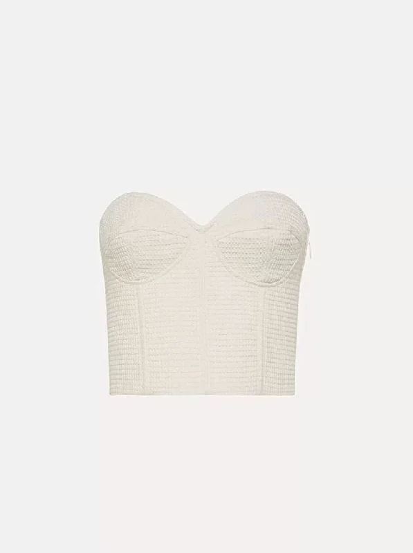 Chic Waffle Cotton Bustier