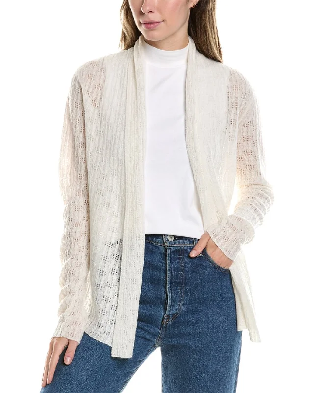 InCashmere Pointelle Cashmere Cardigan