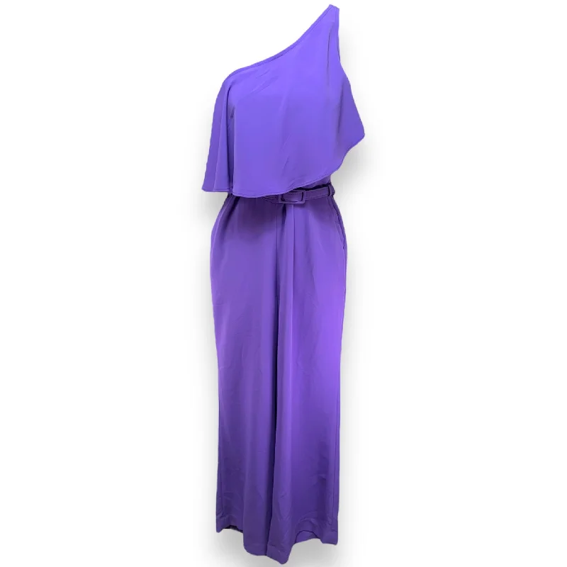 One Shoulder Belted Jumpsuit By Lauren By Ralph Lauren In Lilac, Size: 6petite