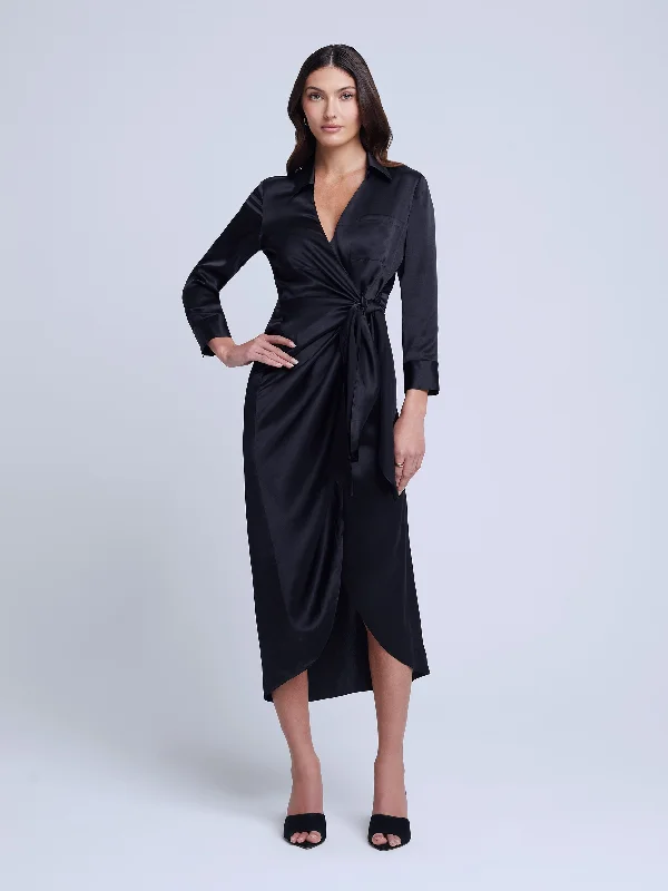 Kadi Silk Wrap Dress