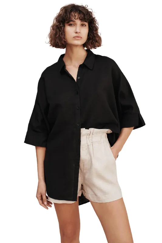 Lula Oversized Shirt in Black