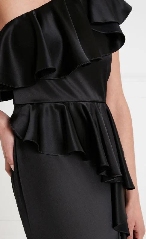 Sandrelli Asymmetric Dress - Black