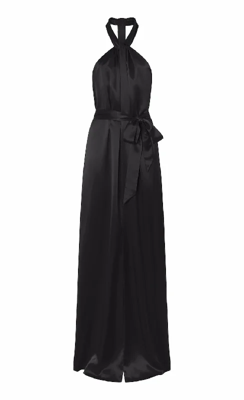 Sandrelli Halter Dress - Black