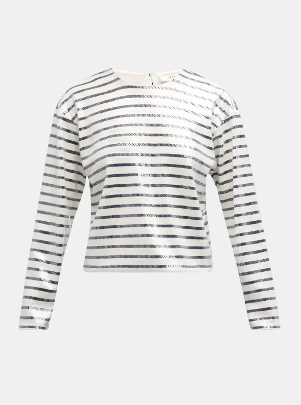 Striped Sequin Top