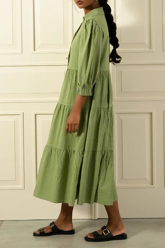 TIERED COTTON DRESS