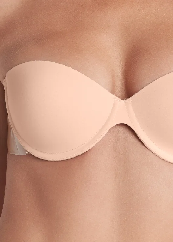 Strapless backless bra - nude