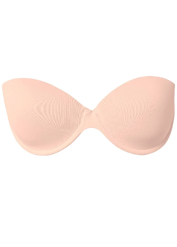 Strapless backless bra - nude