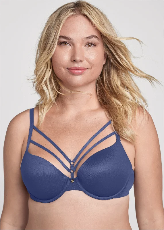 Pearl by VENUS® strappy plunge bra - Belize Blue