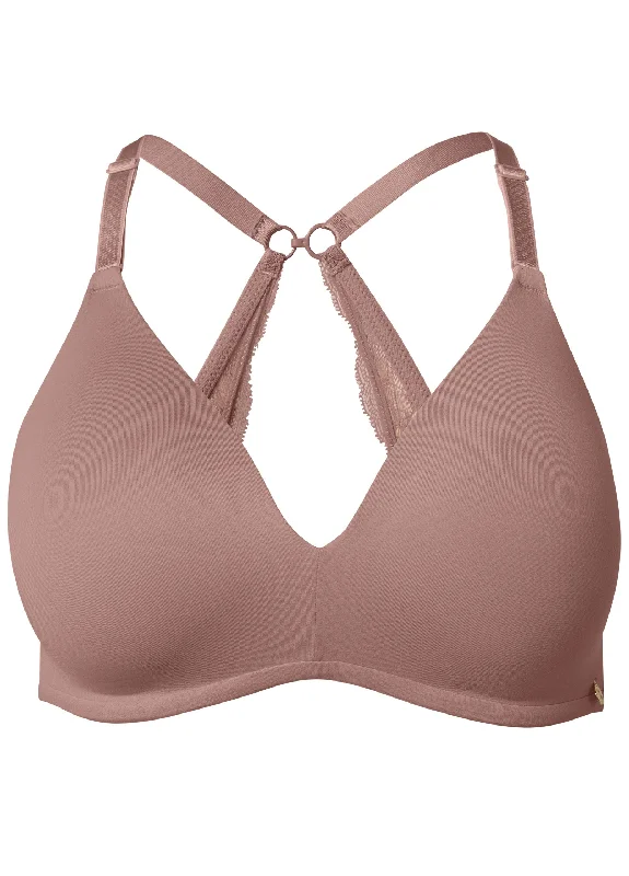 Pearl By VENUS® lace back wireless bra - Evening Mauve