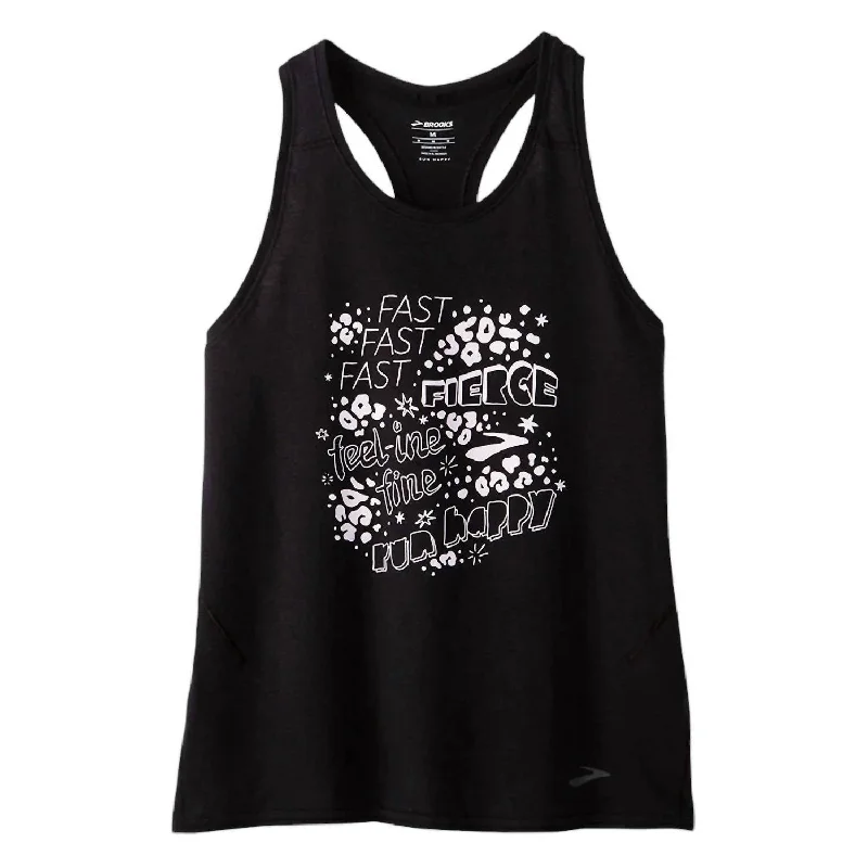 Women's Distance Tank 2.0 Top In Black Cheetah