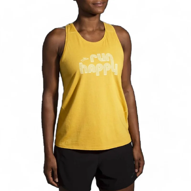 Women's Distance Tank 2.0 Top In Htr Sundial/retro Rh