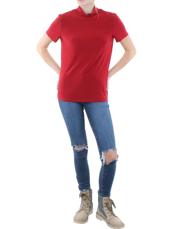 Womens Mockneck Wear To Work Pullover Top