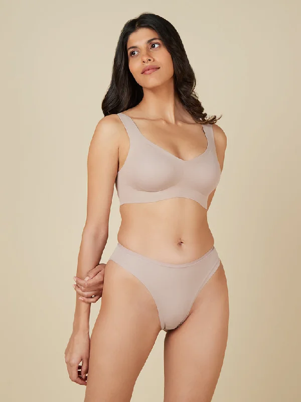 Wunderlove Taupe Invisible Crop Top