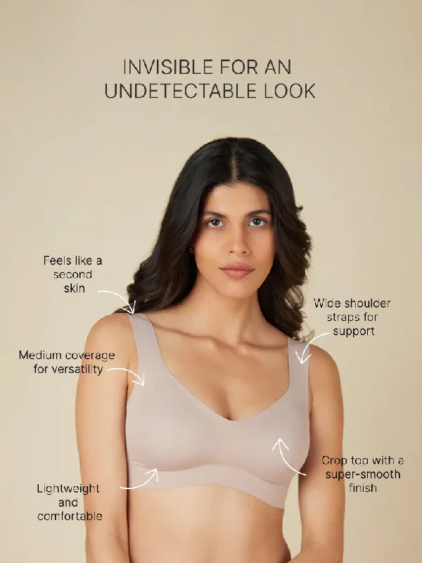 Wunderlove Taupe Invisible Crop Top