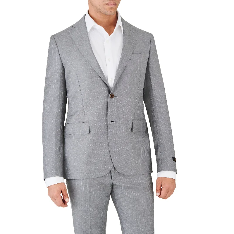 Light Grey Pin Stripe Suit