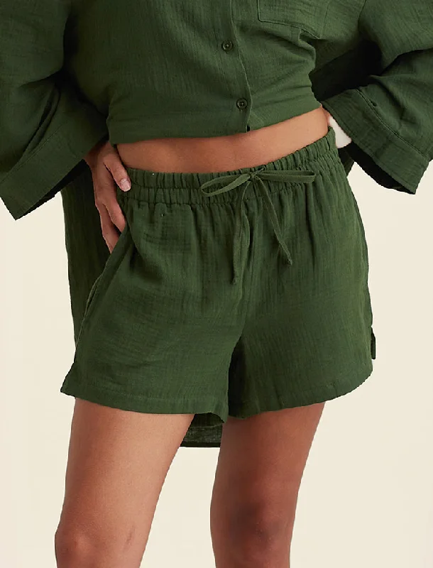 Ashley Textured Cotton Oversized Boxer Short