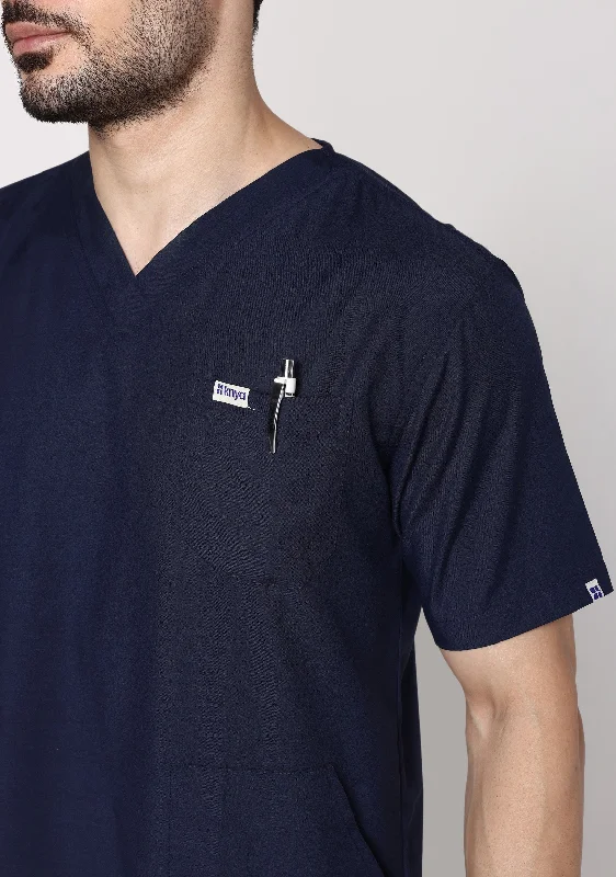 Classic Men's V-Neck (Navy) Scrub