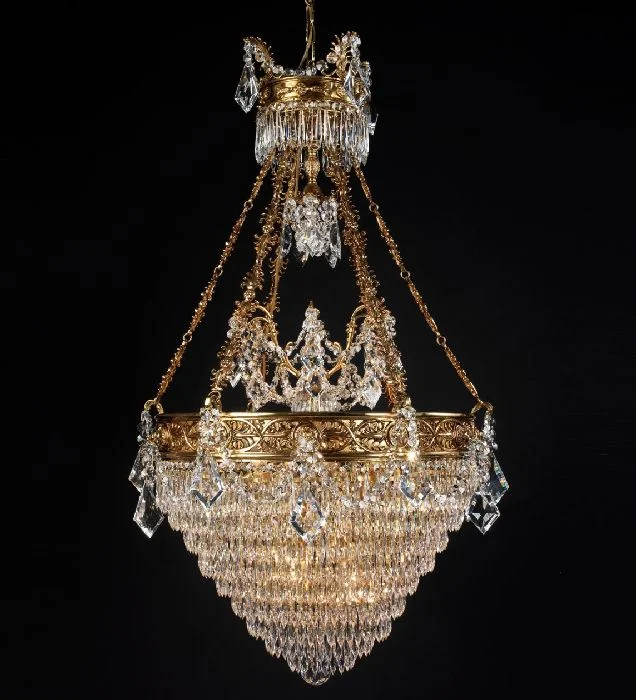 Chandeliers with Adjustable Arms for Directional Lighting10 Light French Gold Bespoke Chandelier With Crystals