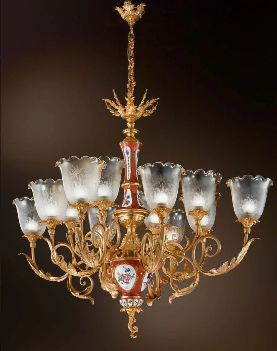 LED Chandeliers for Energy - Efficient Lighting12 Light 24 Carat Gold And Porcelain Chandelier LED Chandeliers for Energy - Efficient Lighting12 Light 24 Carat Gold And Porcelain Chandelier