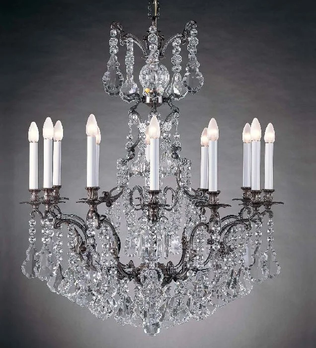 Chandeliers with Frosted Glass for a Softer Light Diffusion12 Light Brass Chandelier With Hand Cut Bohemian Crystals Chandeliers with Frosted Glass for a Softer Light Diffusion12 Light Brass Chandelier With Hand Cut Bohemian Crystals