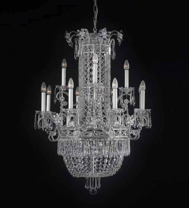 French Country Chandeliers with a Romantic Aura12 Light Silver Chandelier With Crystals French Country Chandeliers with a Romantic Aura12 Light Silver Chandelier With Crystals