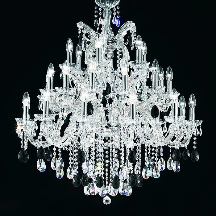 Art Deco Chandeliers for a Retro - Glam Look30 Light Crystal Glass Chandelier