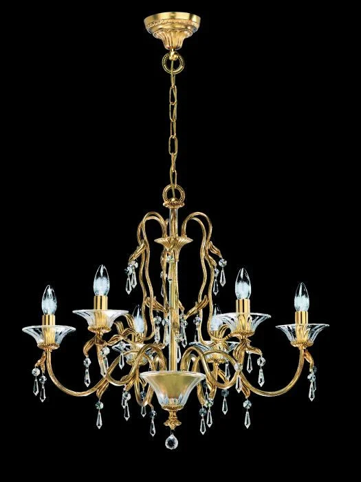 Chandeliers with Venetian Glass for a Luxurious Look6 Light Chandelier