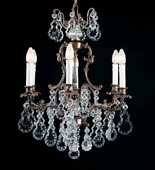 Art Deco Chandeliers for a Retro - Glam Look6 Light Chandelier With Hand Cut Bohemian Crystals Art Deco Chandeliers for a Retro - Glam Look6 Light Chandelier With Hand Cut Bohemian Crystals