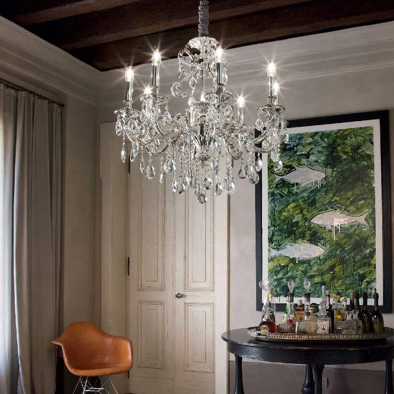 Chandeliers for Dining Rooms to Set the Mood for Meals8 Light Silver Metal and Crystal Chandelier Chandeliers for Dining Rooms to Set the Mood for Meals8 Light Silver Metal and Crystal Chandelier