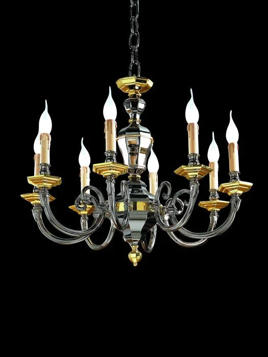 Art Deco Chandeliers for a Retro - Glam Look8 Light Chandelier