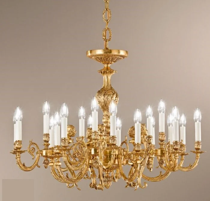 Incandescent Chandeliers for a Warm and Traditional GlowAntique French Gold Finish Chandelier With 20 Lamps Incandescent Chandeliers for a Warm and Traditional GlowAntique French Gold Finish Chandelier With 20 Lamps